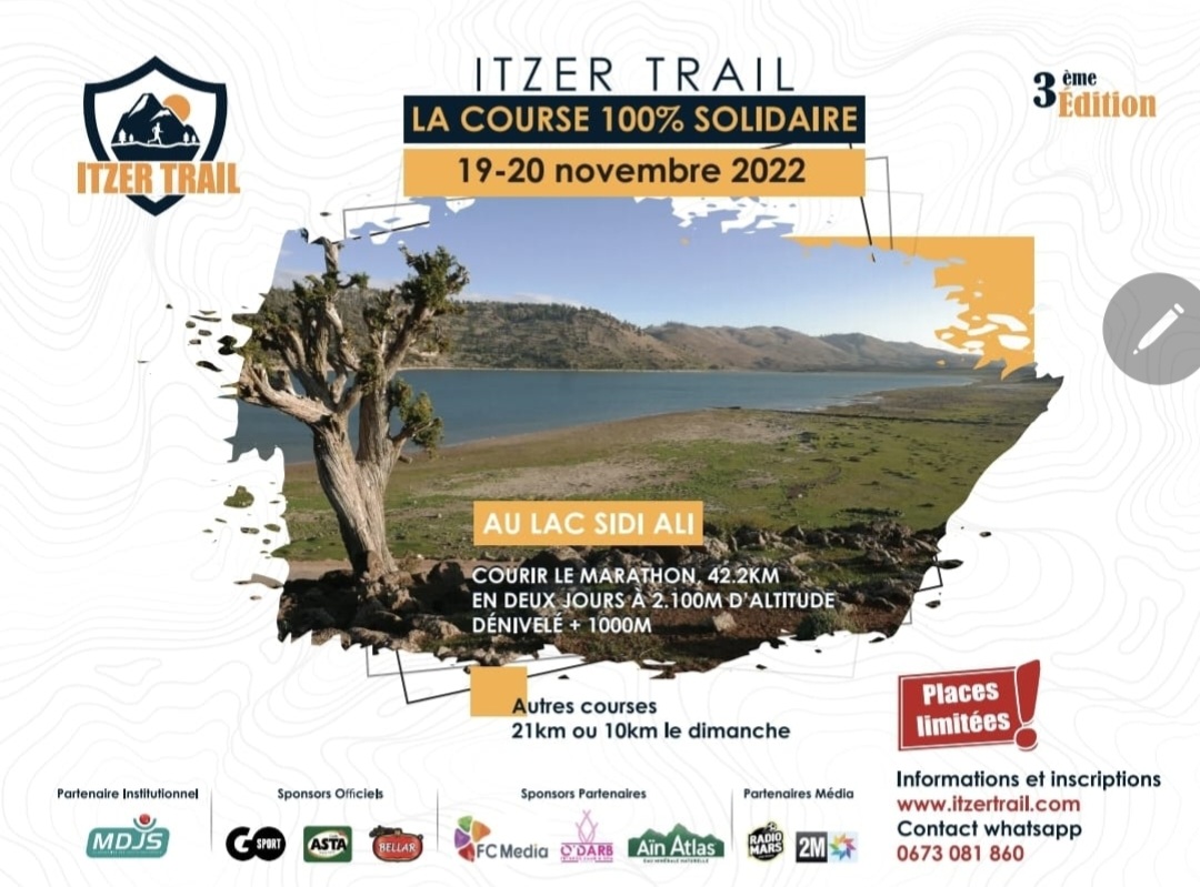 Au cœur du Moyen Atlas . Itzer trail à pleins poumons .