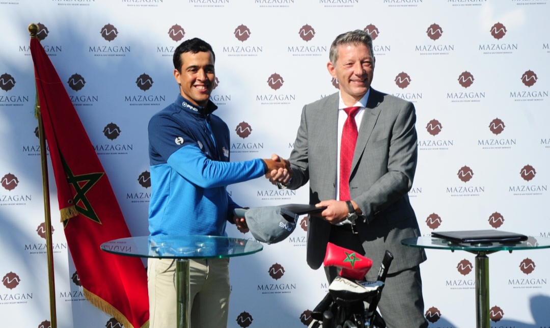 LES VALEURS DU GOLF . LE MAZAGAN BEACH AND GOLF RESORT ET LE CHAMPION AYOUB LGUIRATI PARTENAIRES DANS LA DURABILITÉ.