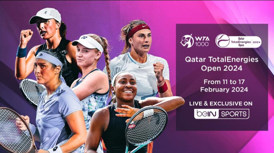 l’Open du Qatar TotalEnergies WTA 1000 et c’est sur beIN SPORTS