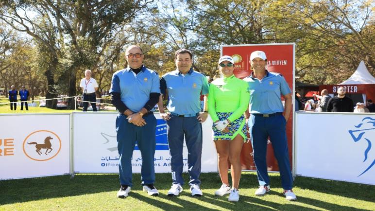 Son Altesse Royale Le Prince Moulay Rachid à l’honneur pendant les Pro-Ams du Trophée Hassan II de Golf.